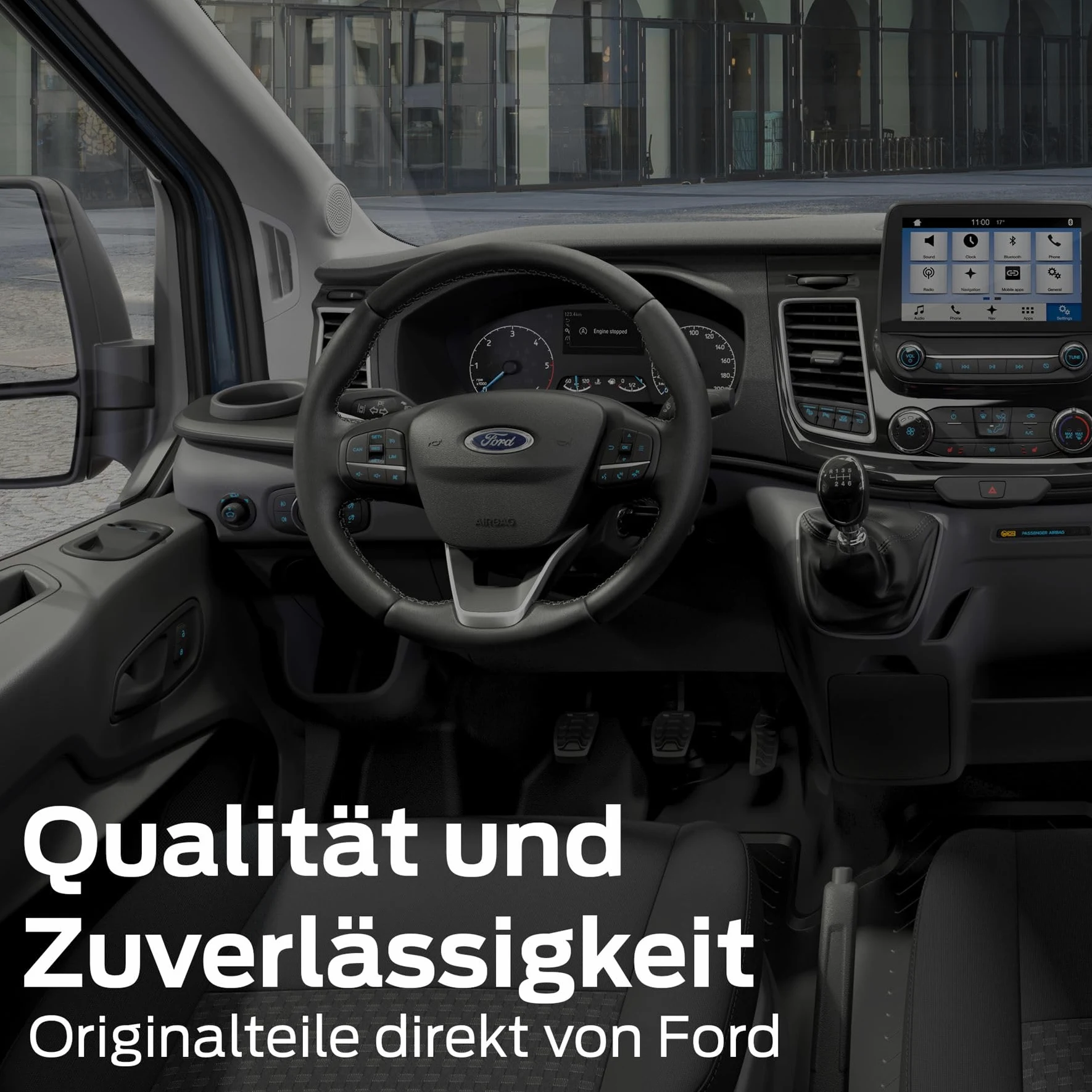 Ford Original Transit/Tourneo Custom 2018-Aktuell Allwetterfußmatte Einteilig für die 2 Reihe Hinten 2209392