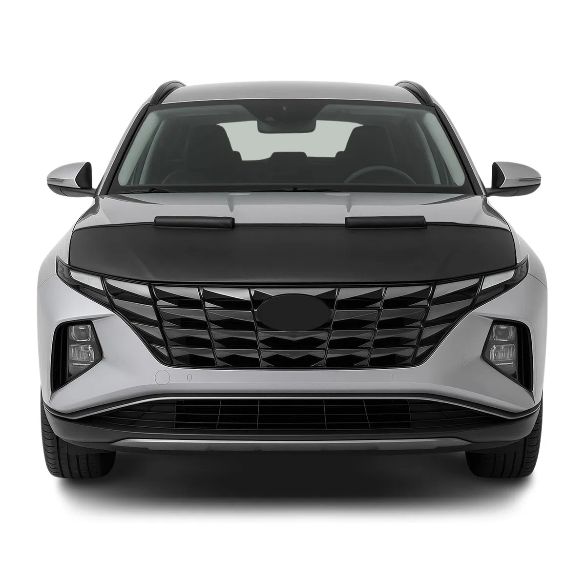 OMAC Haubenbra Steinschlagschutz Bonnet Bra kompatibel mit Hyundai Tucson 2022-2026 Schwarz Halb