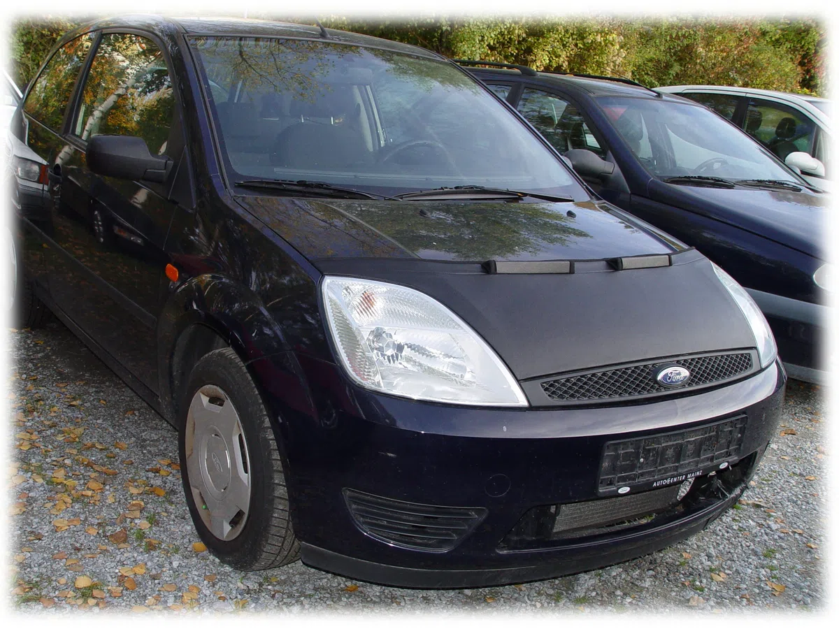 AB-00068 Auto Bra kompatibel mit Ford Fiesta Bj. 2001-2008 Haubenbra Steinschlagschutz Tuning Bonnet Bra