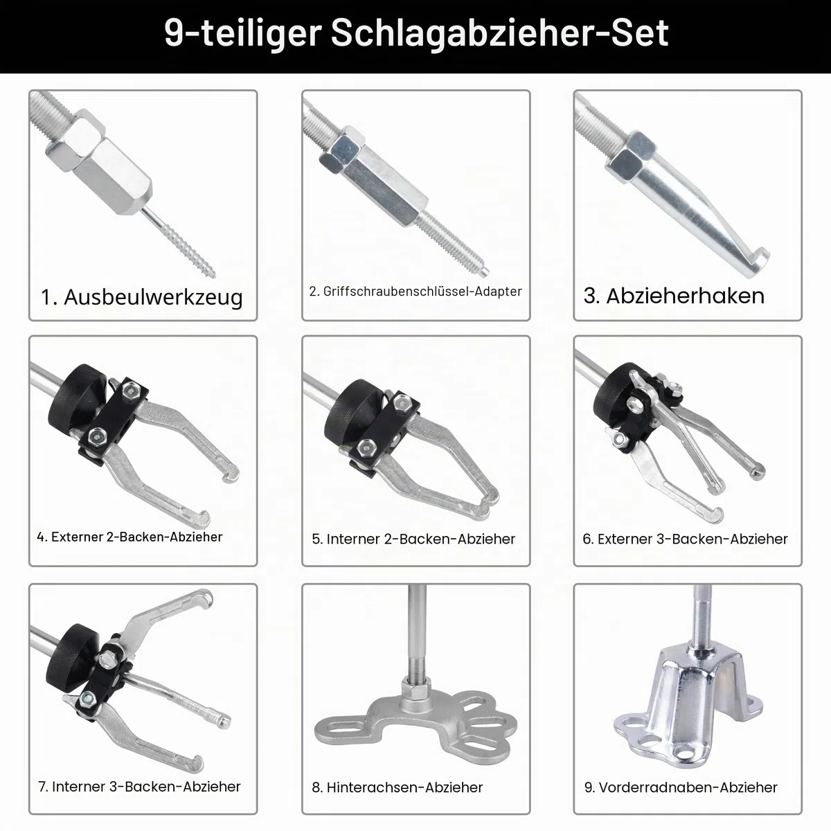 DAYUAN Radnabenabzieher Radnabenabzieher Set mit Gleithammer