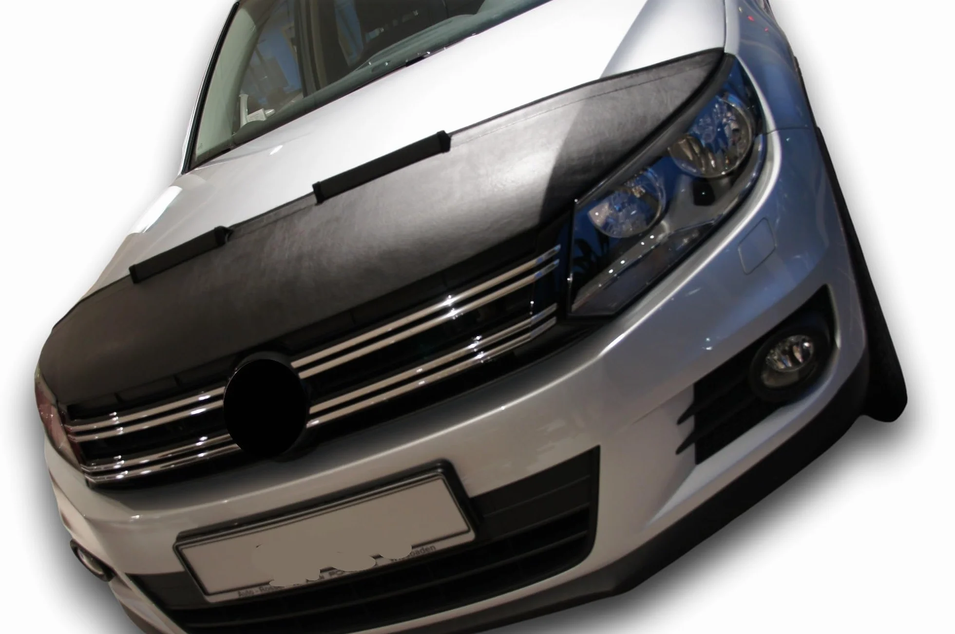 AB-00255 AUTO-BRA kompatibel mit VW Volkswagen Tiguan Bj. 2007-2016 Haubenbra Steinschlagschutz Tuning Bonnet Bra