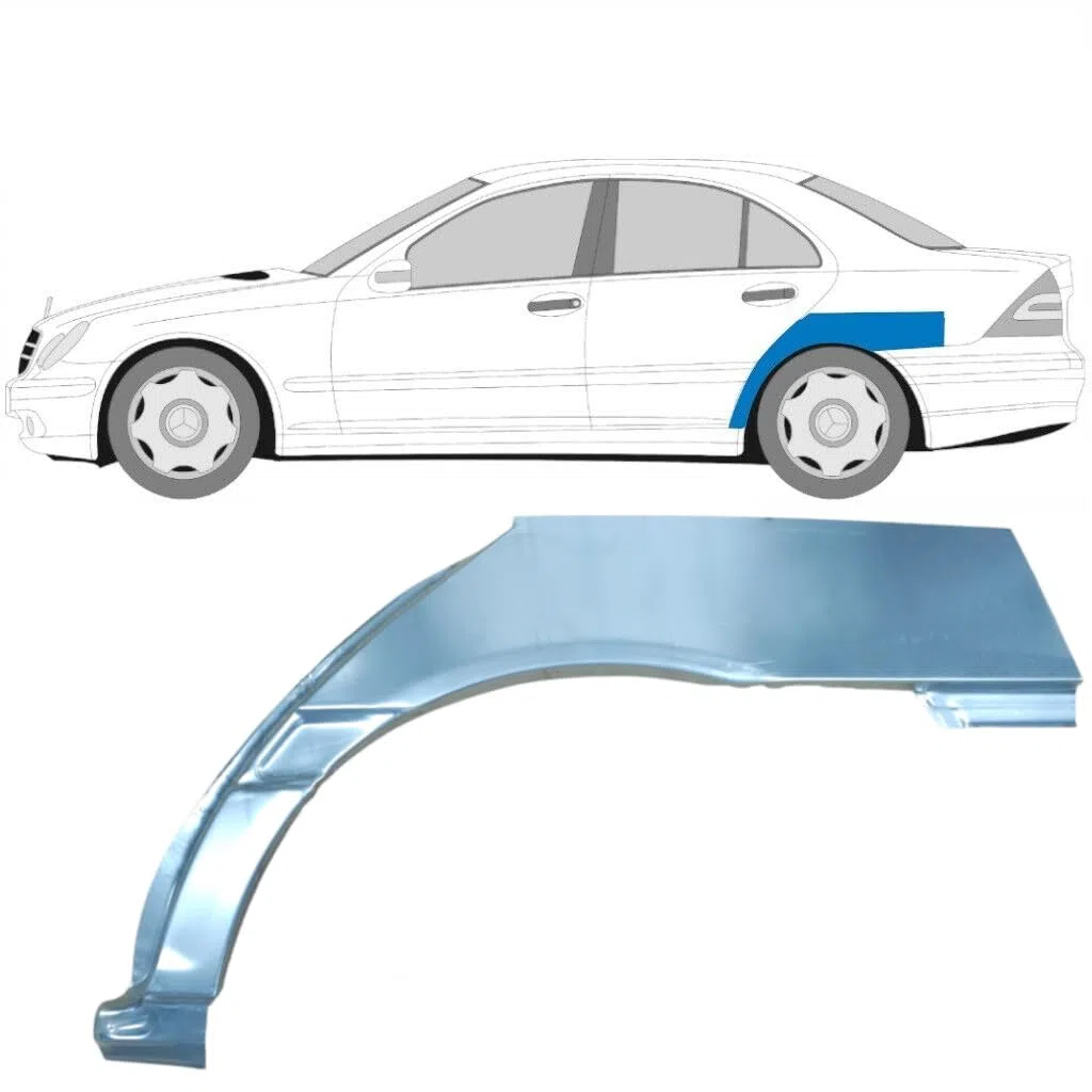 Reparaturblech Kotflügel hinten für Mercedes C-Class W203 2000-2007 / Links
