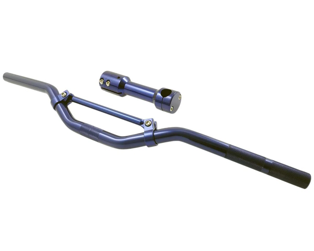 2EXTREME Downhill Lenker mit Aufnahme blau kompatibel für Yamaha Aerox/MBK Nitro