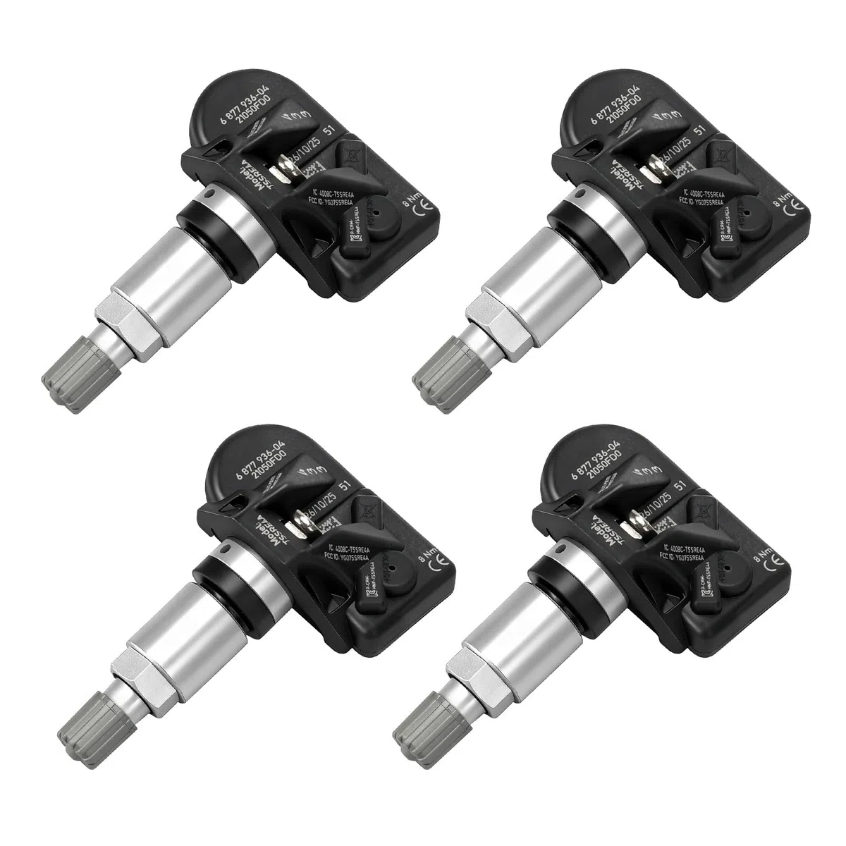 Reifendrucksensor Kompatibel mit BMW 5er G30 G31 F40 3er G20 X3 G01 X5 G05 RDKS TPMS Reifendruckkontrolle für 7er G11 G12 G70 X1 U11 X4 F98 G02 X6 F96 G06 X7 G07 36106877936 4 Stück
