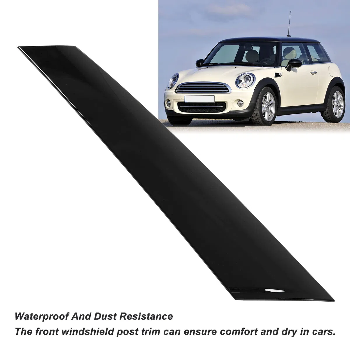 Windschutzscheibenverkleidung A Säule, vordere äußere linke Fahrer & rechte Beifahrer Abdeckung, Windschutzscheibenverkleidung A Säule für Mini R55 R56 R57 (Rechts 51137272584)