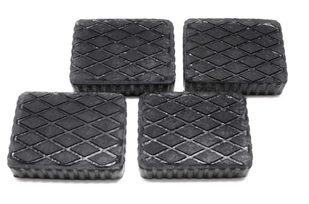 4 Stück Gummiblock für Hebebühne Kit 160X120X40 Universal Vollgummi für Hebebühnen Corghi Ravaglioli OMCN | Wellenseiten mit Best-Grip Technologie