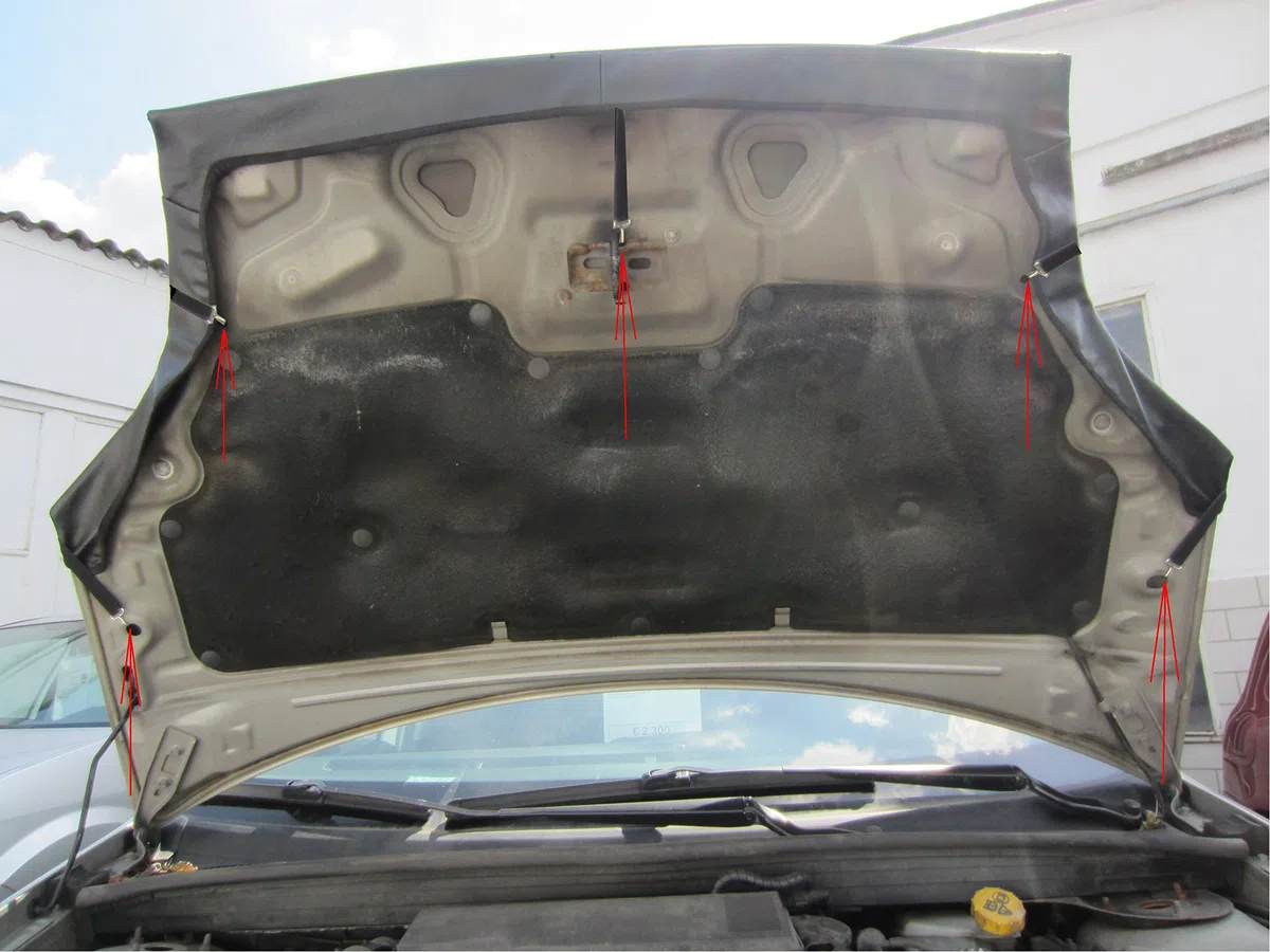 AB-00068 Auto Bra kompatibel mit Ford Fiesta Bj. 2001-2008 Haubenbra Steinschlagschutz Tuning Bonnet Bra