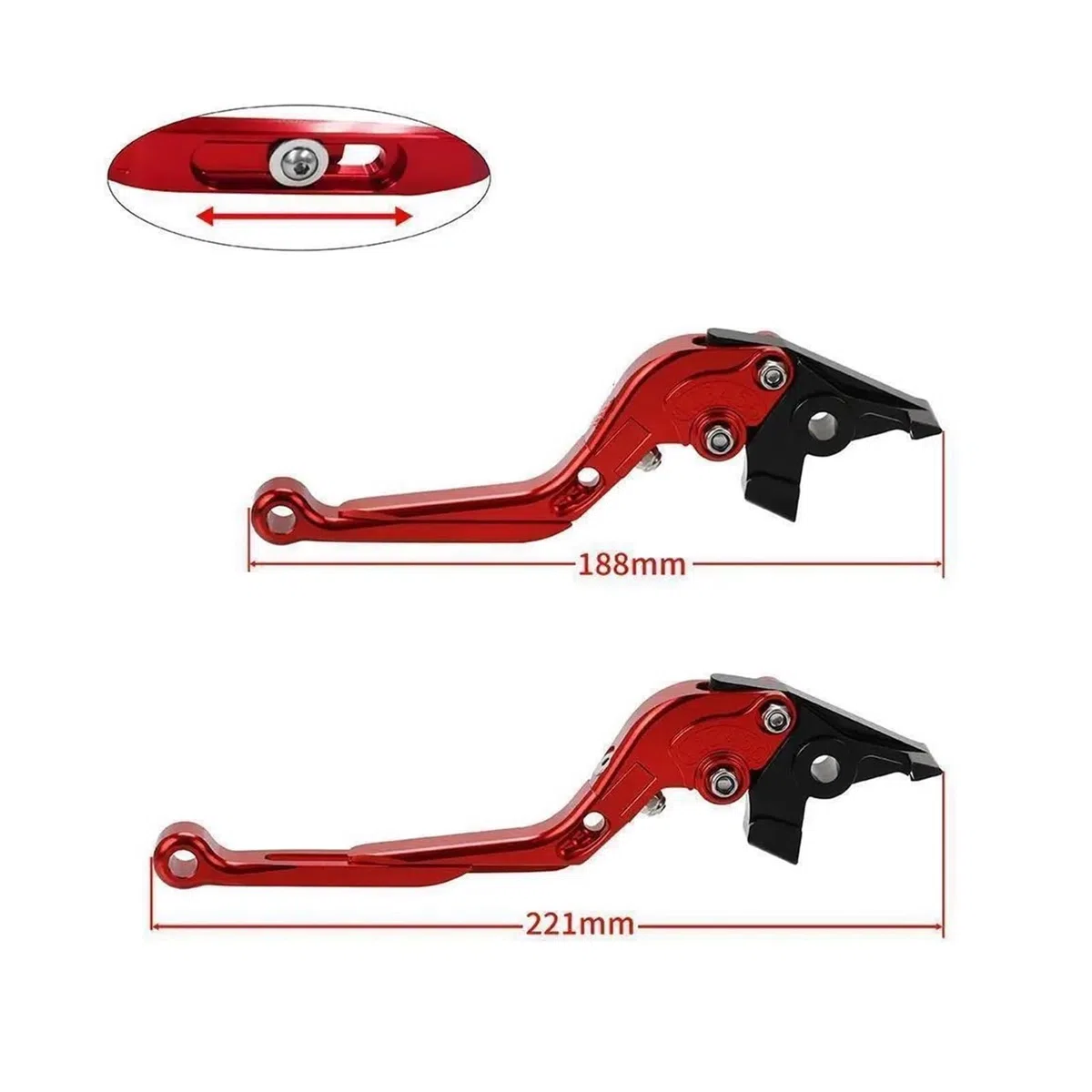 Für H&onda Für VFR800 Für VTEC Für VFR 800 2002-2008 Motorrad Ausziehbare Bremskupplungshebel Lenkergriffe Enden Motorrad-Handschützer(T)