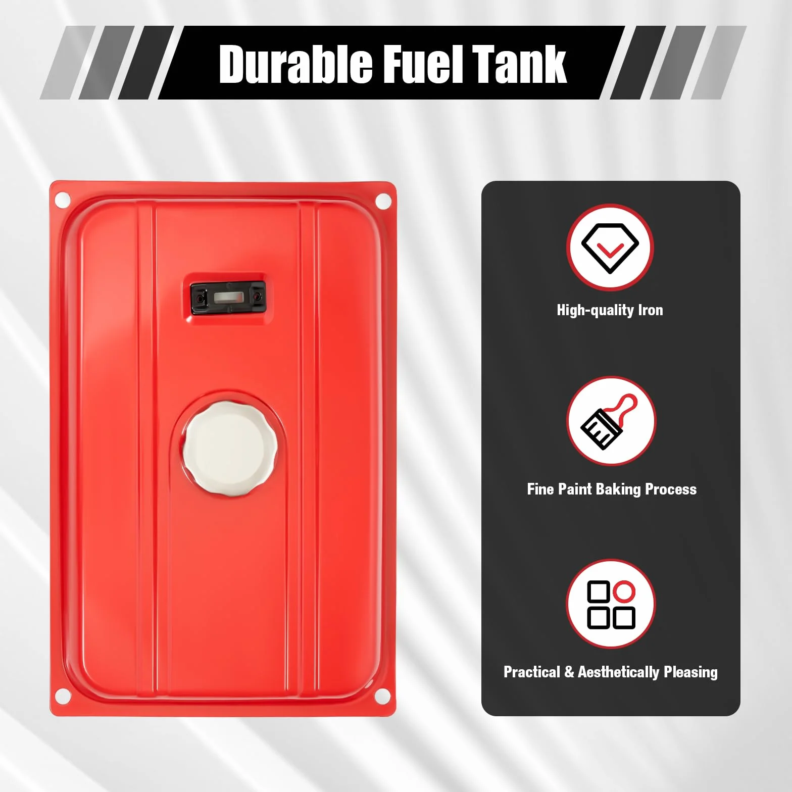 15 L Benzin Tank Benzintank Stromgenerator Generator Kraftstofftank Universal Kraftstofftank Ersatzteil für Benzinmotor Mit Kraftstoffschalter