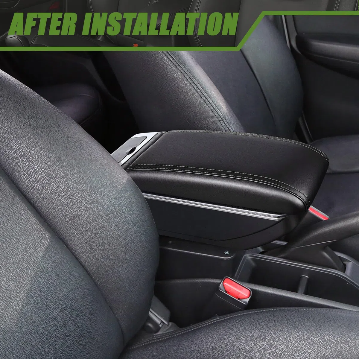 Armlehnen für Seat Ibiza 6j 2008-2016 Zweilagige Armlehne Staufach Schwarz