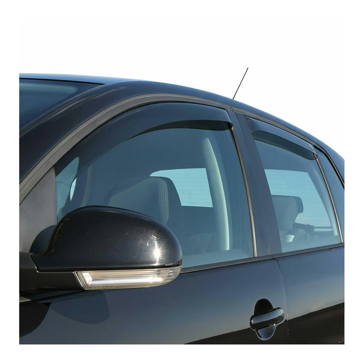 OMAC Windabweiser Regenabweiser kompatibel mit Audi Q3 8U 2011-2018 Dunkel Acryl 2tlg