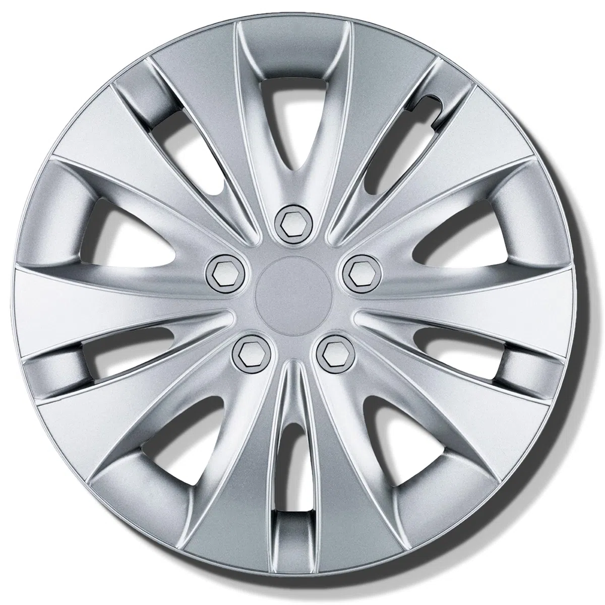 Radkappen 15 Zoll - Silber Radzierblenden 4er-Set von 13-16 Zoll - Stormer Radblenden für Stahlfelgen - Zierkappen in Schwarz oder Silber - Felgenabdeckung für Autofelgen