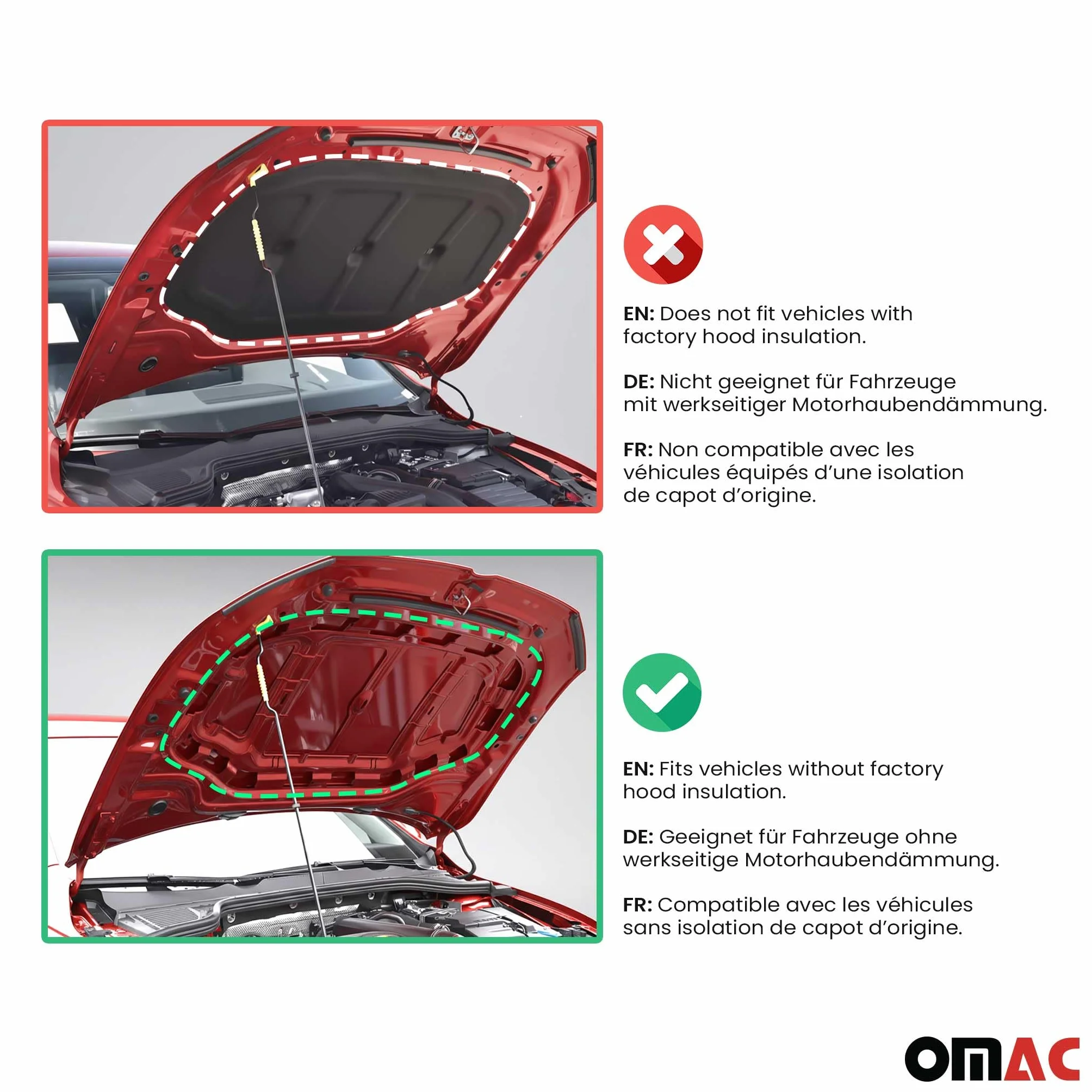 OMAC Haubenbra Steinschlagschutz Bonnet Bra kompatibel mit VW Crafter 2016-2025 Schwarz Halb