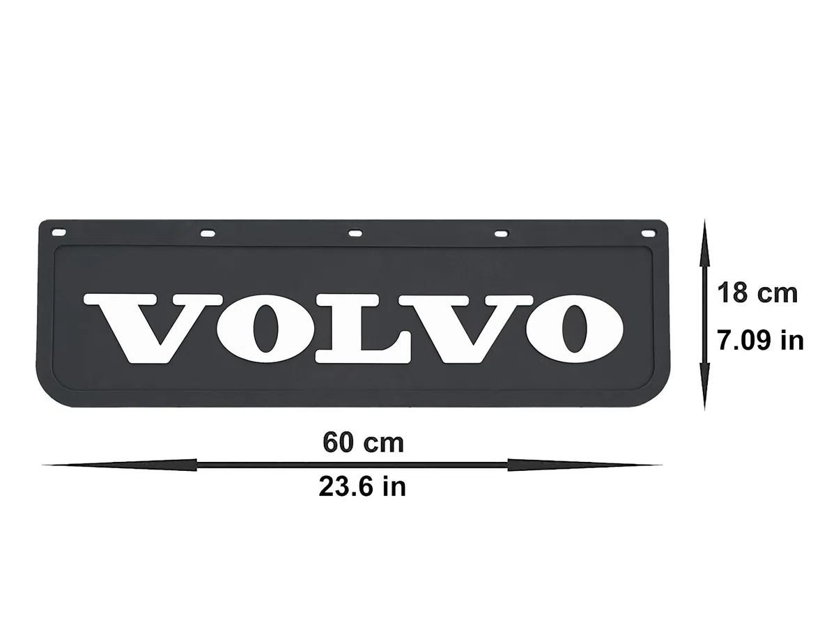 LKW 2 STK. Schmutzfänger aus Hartgummi für Truck Auflieger - Gummi Schmutzlappen 60x18cm Schwarz mit 3D-geprägter Beschriftung