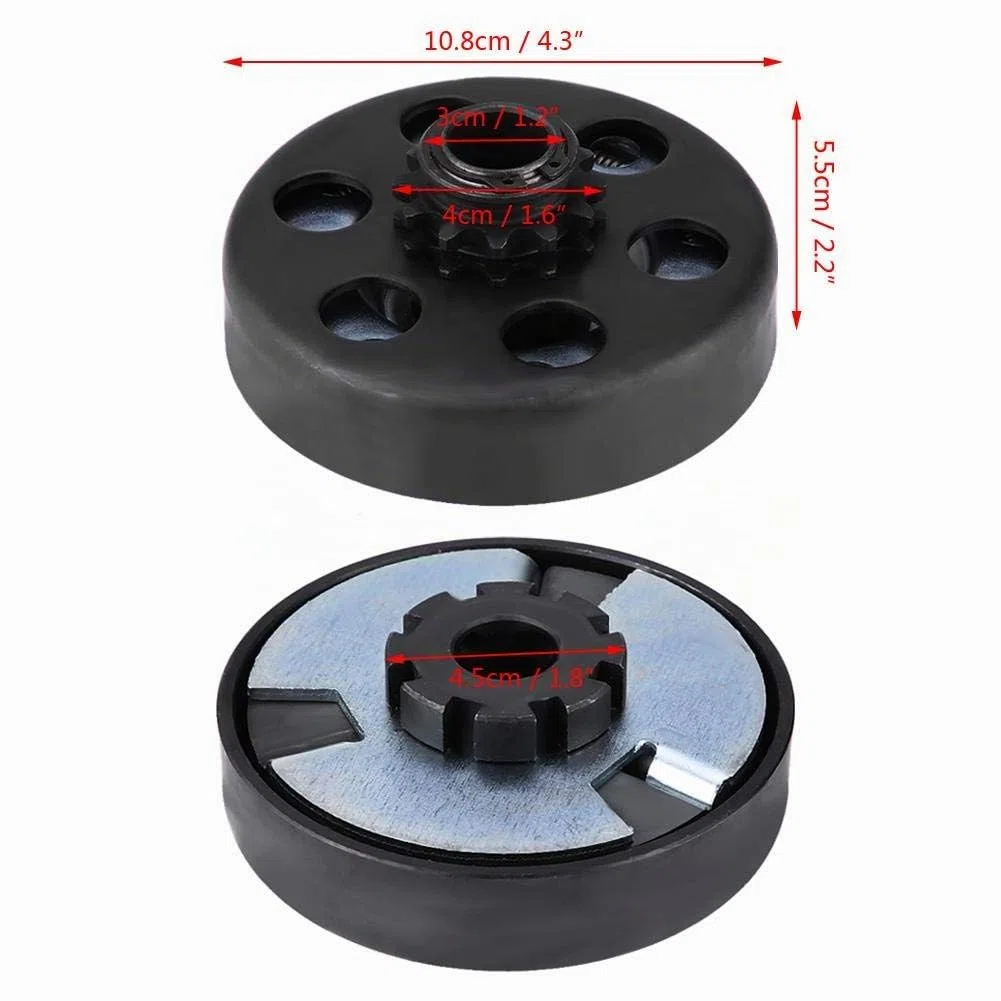Fliehkraftkupplung 20Mm,Fliehkraftkupplung,Zentrifugalmotor Kupplung 3/4 Zoll Zentrifugalkupplung Bohrung 12 Zahnketten # 35 Satz Kettenschrauben Ersatz Für Mini Bike Kart popular