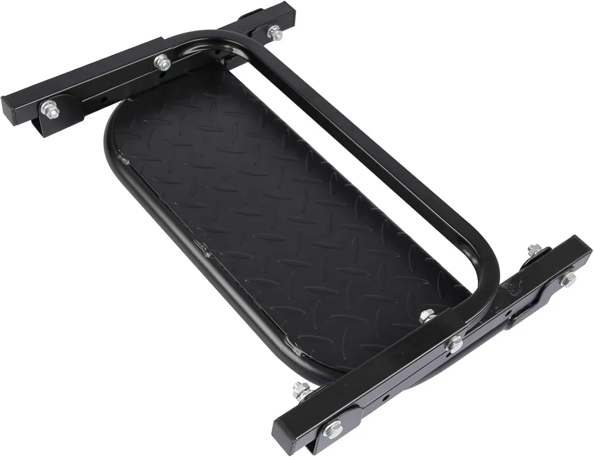 Klappbare, strapazierfähige Trittstufe für Lkw, SUV und Wohnmobile, verstellbare, am Reifen montierte Trittstufe, schwarz, für 13- bis 20-Zoll-Reifen, Tragkraft 330 lbs (für 13- bis 20-Zoll-Reifen)