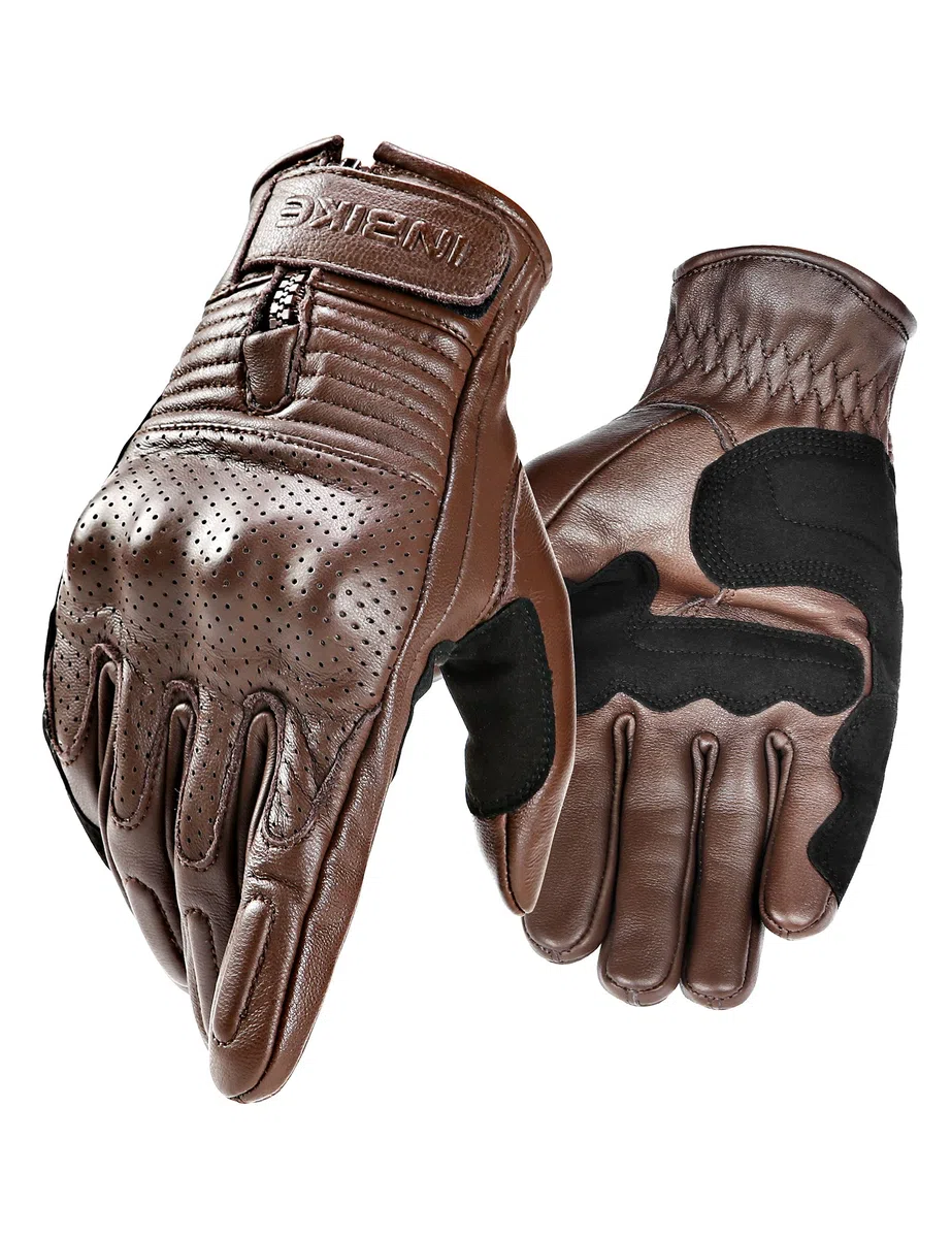INBIKE Ziegenleder Motorradhandschuhe CE-Zertifizierte Motorrad Schutz Handschuhe Mit Harter Schutzhülle Professionelle Motorradschutzhandschuhe IM805