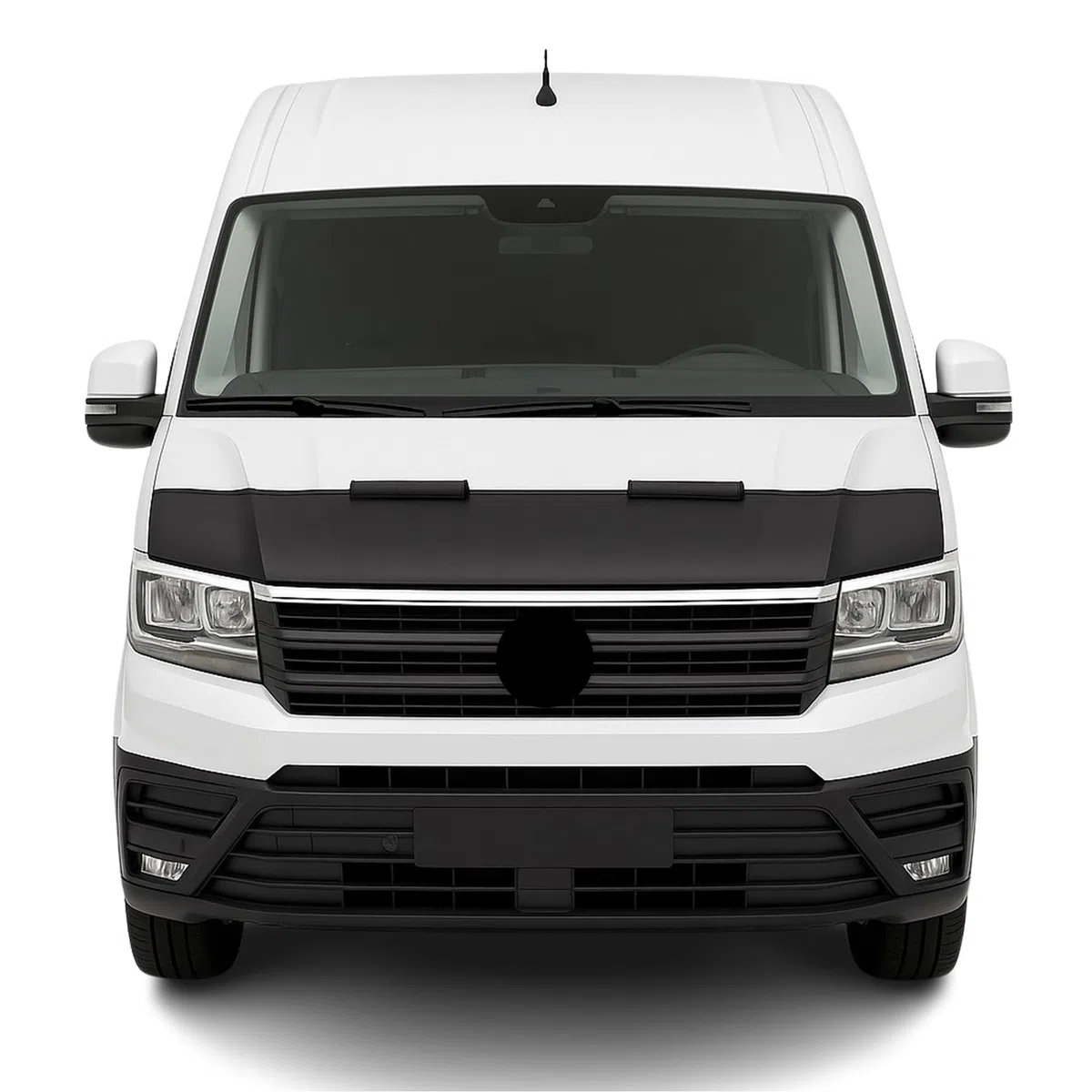 OMAC Haubenbra Steinschlagschutz Bonnet Bra kompatibel mit VW Crafter 2016-2025 Schwarz Halb