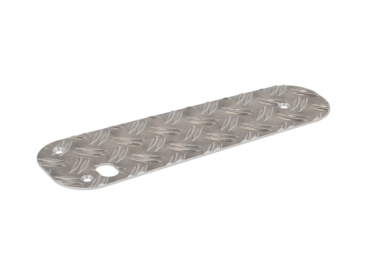 Set: Trittbretter + Armaturenblech, Aluminium-Riffelblech - für Simson Schw