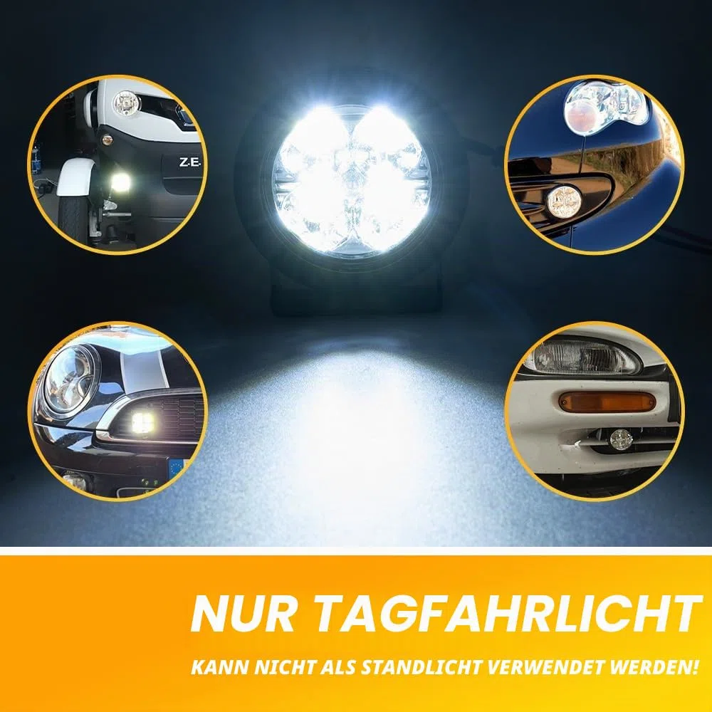 LED DRL Tagfahrlicht für Mercedes Ben.z A-Klasse W168 W169 1997–2012,Frontstoßstange Tageslichtreflektoren DLR-Lauflicht 2 LED-Standlicht mit klarer Linse