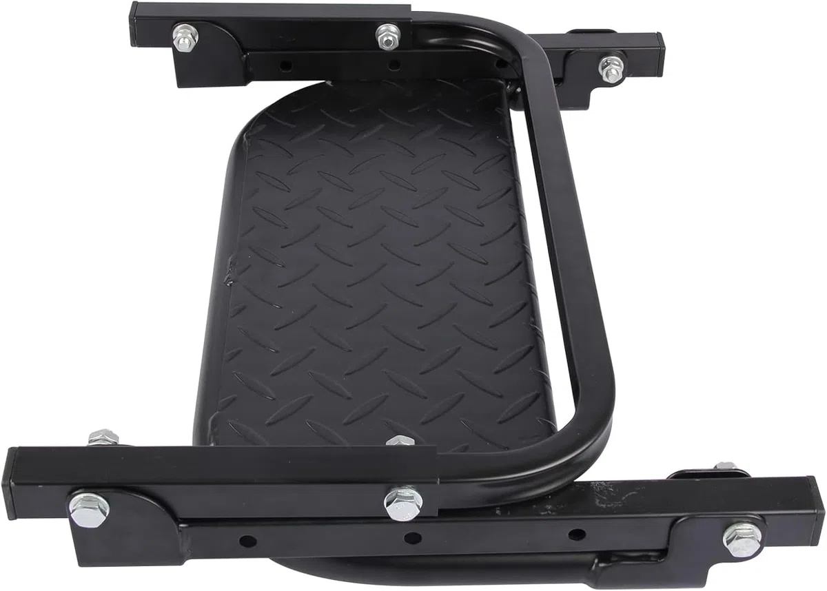 Klappbare, strapazierfähige Trittstufe für Lkw, SUV und Wohnmobile, verstellbare, am Reifen montierte Trittstufe, schwarz, für 13- bis 20-Zoll-Reifen, Tragkraft 330 lbs (für 13- bis 20-Zoll-Reifen)