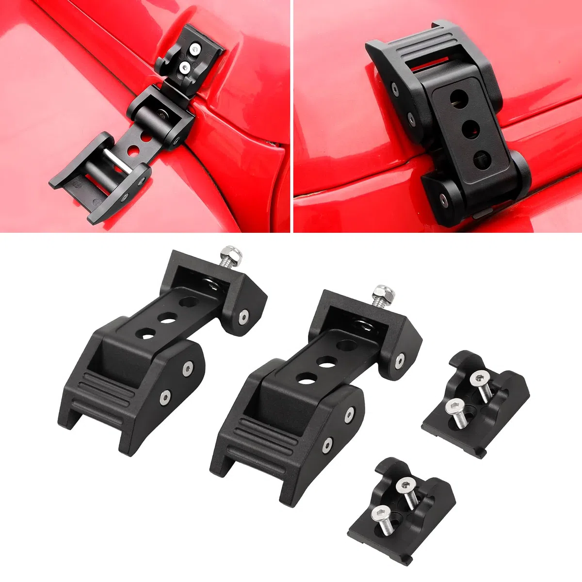 RT-TCZ edelstahl klinkenzug hood fang kit 20072017 jeep wrangler jk jku schwarz