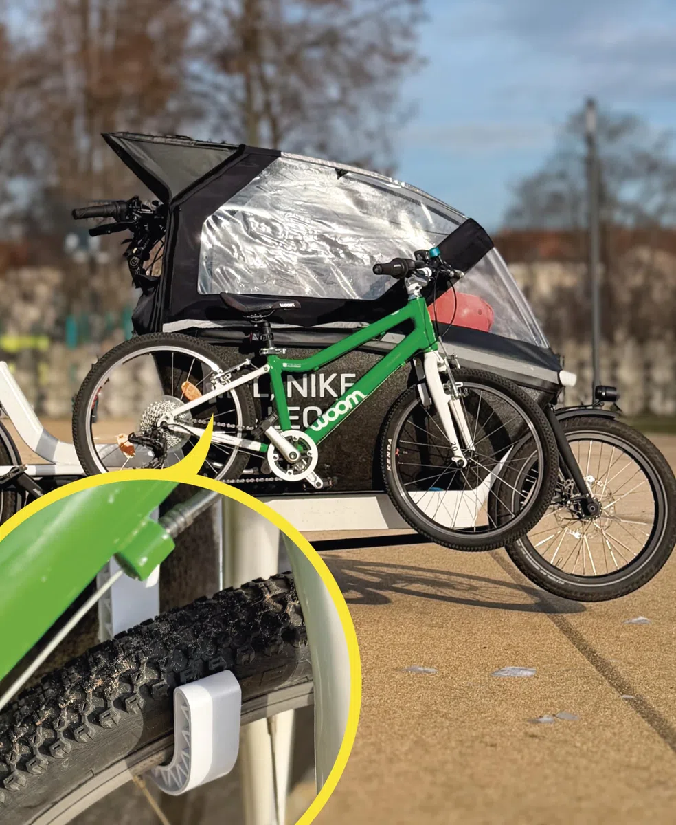 Frank Bike Holder M 2.0 – 2X Halterung für Kinderfahrrad & Laufrad am Lastenrad | kompatibel mit Urban Arrow, Cube, Riese & Müller u.v.m. | robust, leicht & sicherer Transport außen an Transportbox