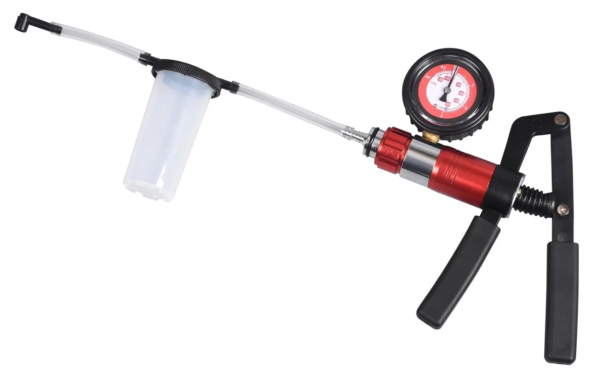 DHA Vakuumpumpe Druckpumpe Bremsenentlüfter Vakuumtester Kit, Auto Unterdruckpumpe Bremsen Entlüften Prüfgerät Tester Vakuum Druck Unterdruck Handpumpe Kfz Motorrad