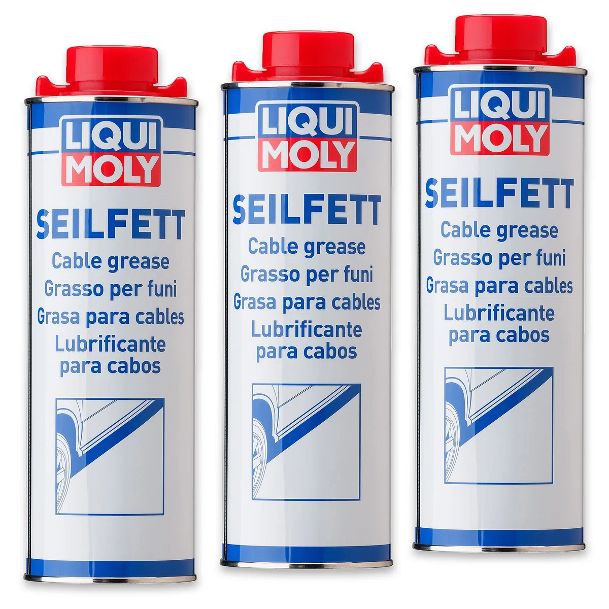 Liqui Moly 3X 6173 Seilfett Schmiermittel Dose Blech 1L