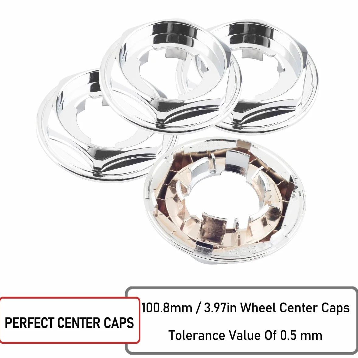 RhinoTuning 4 Stücke Nabenkappen Felgendeckel 100.75 mm 3,97 Zoll Universal Felgendeckel Kompatibel für BBS 09.23.264
