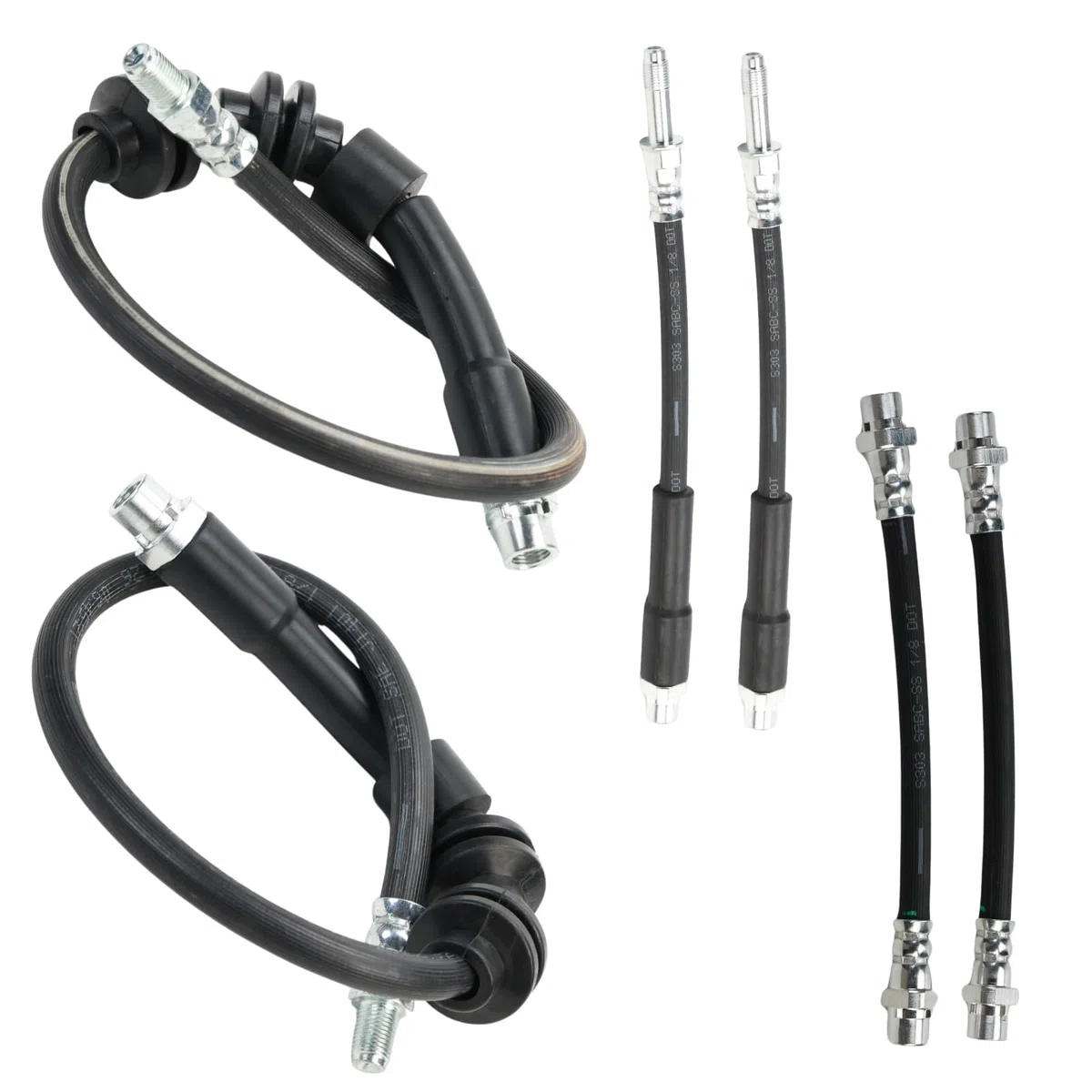 6x für 1er E87 E81 E82 E88 Cabrio 3er E90 E91 E92 E93 Bremsschlauch BremsschläUche Set,Bremsleitung Bremsleitungen Bremssystem Gummischlauch Bremsrohr Replace 34306762838