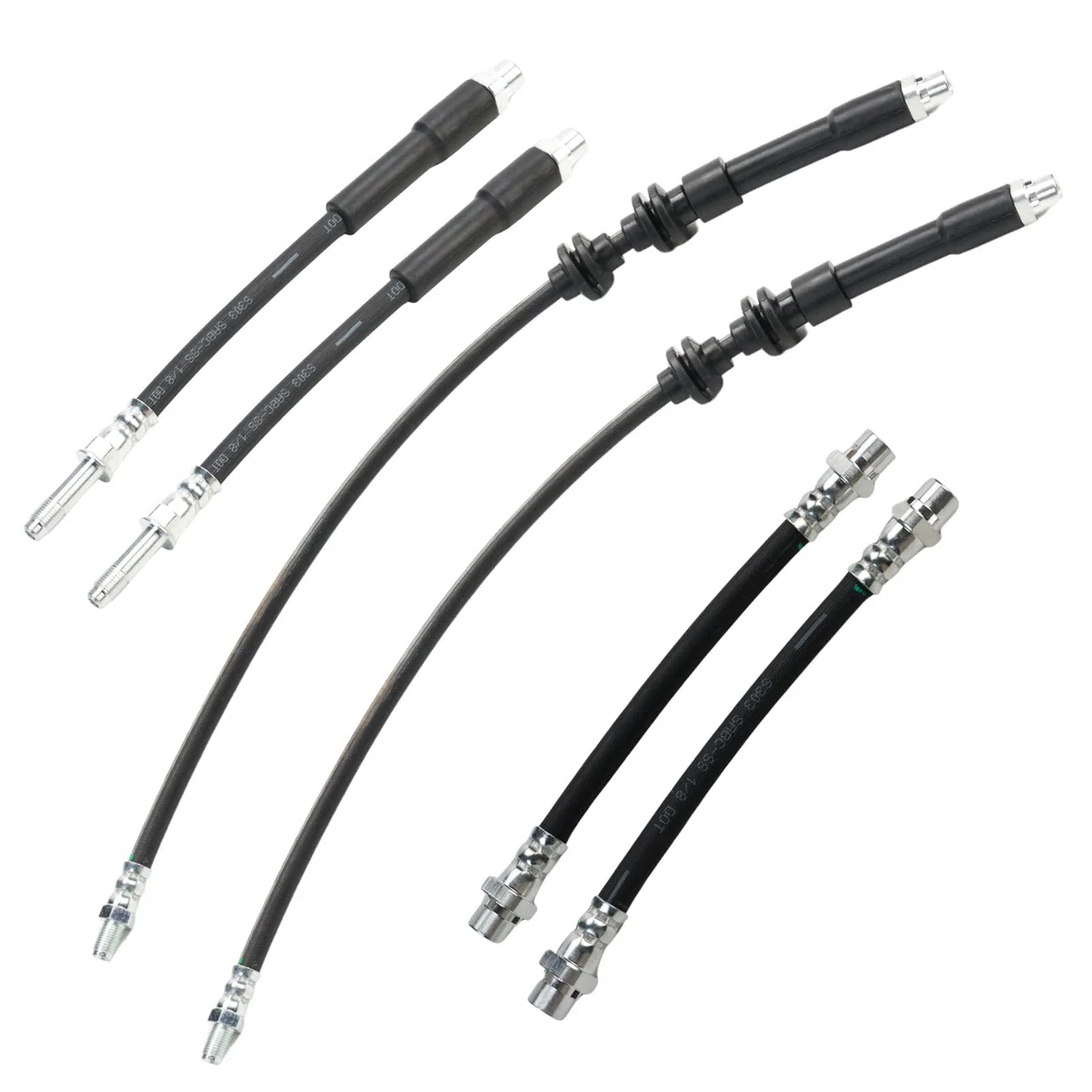 6x für 1er E87 E81 E82 E88 Cabrio 3er E90 E91 E92 E93 Bremsschlauch BremsschläUche Set,Bremsleitung Bremsleitungen Bremssystem Gummischlauch Bremsrohr Replace 34306762838